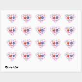 Sticker Cœur Souhaitez-vous un Berry Sweet Valentine's Day (Feuille)