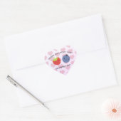 Sticker Cœur Souhaitez-vous un Berry Sweet Valentine's Day (Enveloppe)