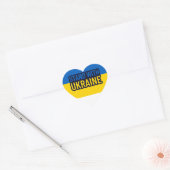 Sticker Cœur Soutenez L'Ukraine Je Prends Position Avec L'Ukrai (Enveloppe)