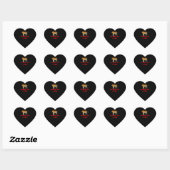 Sticker Cœur Soyez Courageux Comme Un Tigre (Feuille)
