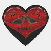 Sticker Cœur Soyez mes colombes de Saint-Valentin (Devant)