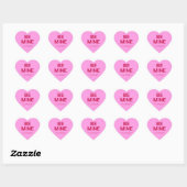 Sticker Cœur Soyez mon message rose personnalisé mignon Saint V (Feuille)