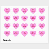 Sticker Cœur Soyez mon message rose personnalisé Saint Valentin (Feuille)