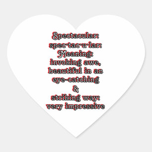Sticker Cœur Spectaculaire : Spécifications de définition ・ tac