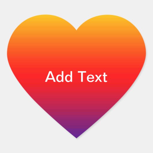 Sticker Cœur Spectre des couleurs horizontales -1 (Devant)