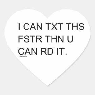 Sticker Cœur Speedy Texter Retro pour enfant