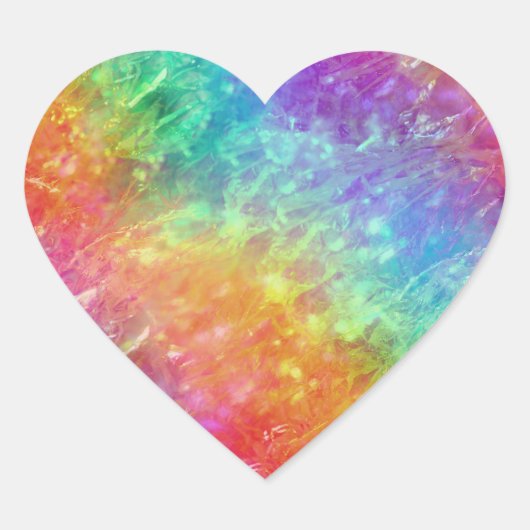 Sticker Cœur spellcaster - cristal vif arc-en-ciel : (Devant)