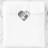 Sticker Cœur Sphère céleste complexe Soleil Lune Étoiles Planèt (Sac)