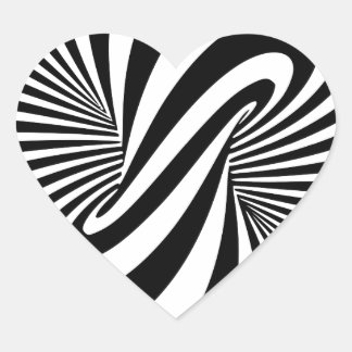 Sticker Cœur Spiral optique 3D