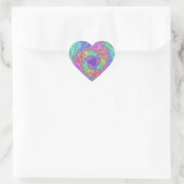 Sticker Cœur Spirale arc-en-ciel Pastel (Sac)