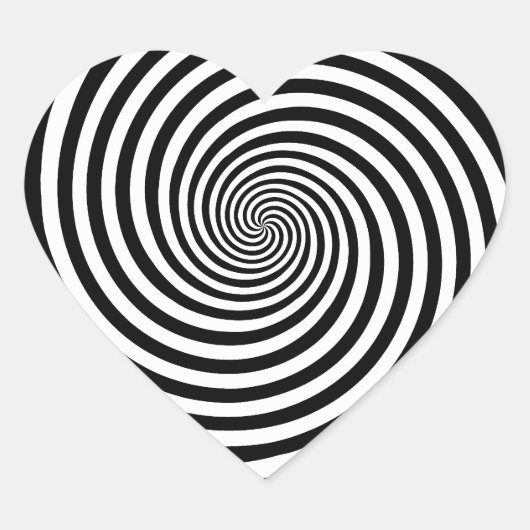 Sticker Cœur Spirale hypnotique (Devant)