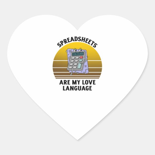 Sticker Cœur Spreadsheets are my love language (Devant)