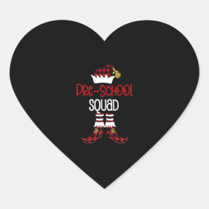 Sticker Cœur Squad Elf Teacher Student Cut