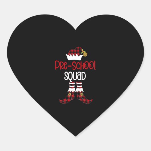 Sticker Cœur Squad Elf Teacher Student Cut (Devant)