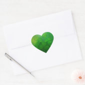 Sticker Cœur St Patrick's Day - Clovers/Shamrock (Enveloppe)