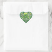 STICKER CŒUR ST. PATRICK'S DAY FOLK ART SHAMROCKS N'LADYBUGS (Sac)
