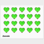 STICKER CŒUR ST.PATRICK'S DAY GREEN EMERALD GEM SHAMROCK HEART (Feuille)