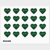 Sticker Cœur St. Patrick's Day Irish Green (Feuille)