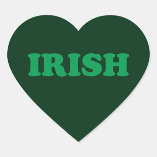Sticker Cœur St. Patrick's Day Irish Green