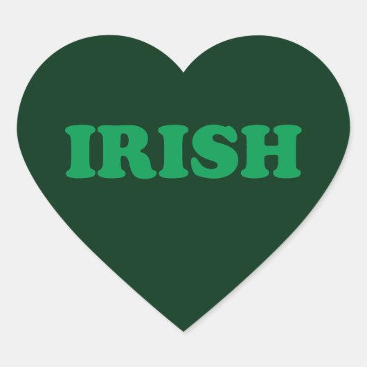 Sticker Cœur St. Patrick's Day Irish Green (Devant)