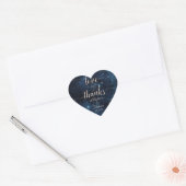 Sticker Cœur Star Sky Celestial Mariage Amour & Merci Favoriser (Enveloppe)