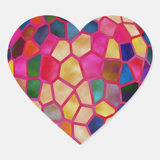 Sticker Cœur STBX Rouge clair brillant cristal (Devant)