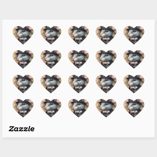 Sticker Cœur Steampunk Souse Capitaine Squeakleton (Feuille)