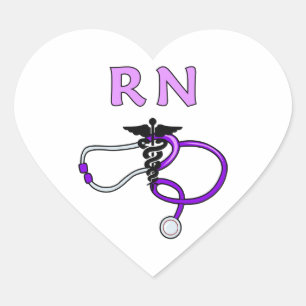Sticker Cœur Stéthoscope de RN de soins