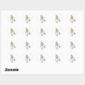 Sticker Cœur Stick Figure Angel T-shirts et cadeaux (Feuille)