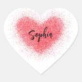 Sticker Cœur Sticker, Lebel - Coeur rouge (Devant)