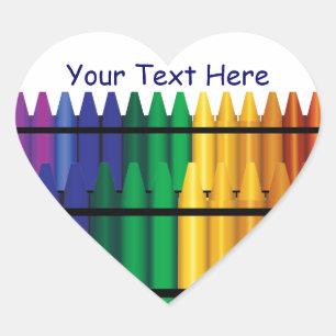 Sticker Cœur Sticleur en forme de coeur Crayons de l'enseignant