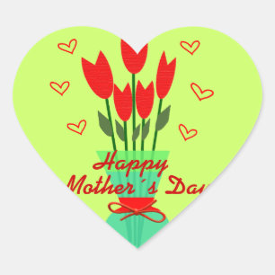 Sticker Cœur Stiker Heart to Mothers Day