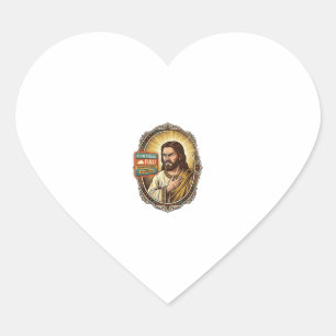Sticker Cœur Stockage en nuage de Jésus plein avertissement Pay