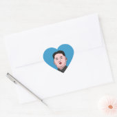 Sticker Cœur Stolid Kim Jong-un (Enveloppe)