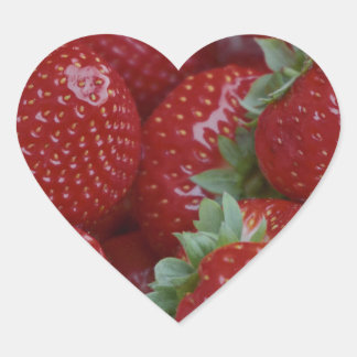Sticker Cœur strawberries yum
