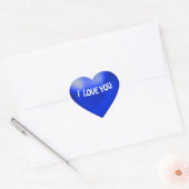 Sticker Coeur Style Balloon Bleu (Enveloppe)