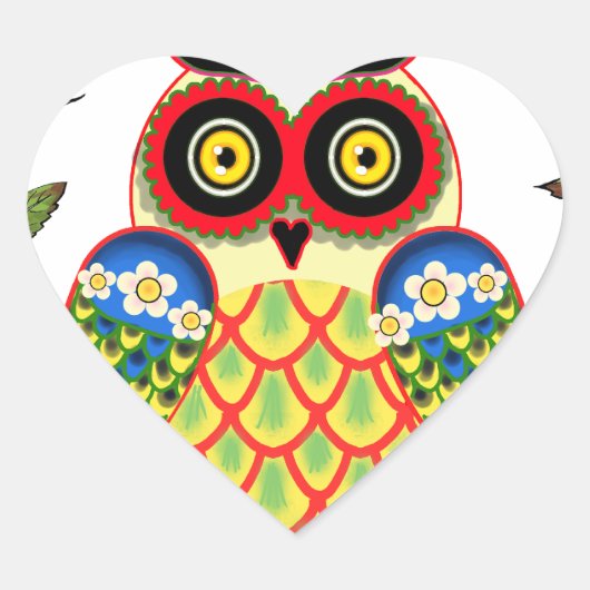 Sticker Cœur Style mexicain (Devant)