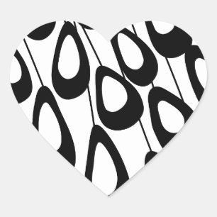 Sticker Cœur Stylisé Peacock Moderne Enveloppe Coeur Sceau