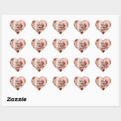Sticker Cœur Stylish Rose rose rose or Leopard Glitz (Feuille)