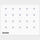 Sticker Cœur Suicide Prevention Awareness Teal Purple Heart Dra (Feuille)