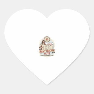 Sticker Cœur Suivi de Jésus Suivi de l'habitude de la foi Jésus