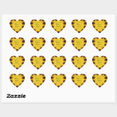 Sticker Cœur Sunflowers rustique script moderne mariage enregis (Feuille)
