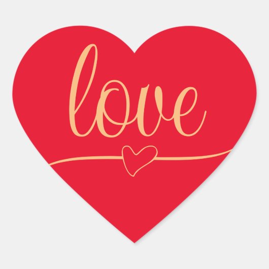 Sticker Cœur Superbe coutume de coeur rouge (Devant)