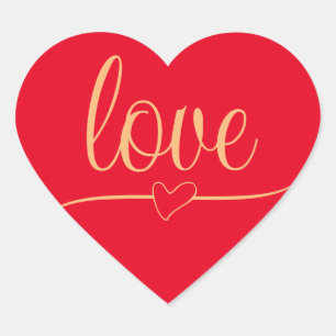 Sticker Cœur Superbe coutume de coeur rouge