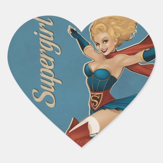 Sticker Cœur Supergirl Bombshell (Devant)