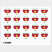 Sticker Cœur Suriname Flag (Feuille)