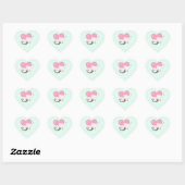 Sticker Cœur Sweet Kitty Chat Dormir avec un grand coeur en arr (Feuille)