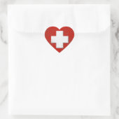 Sticker Cœur Swiss Flag (Sac)