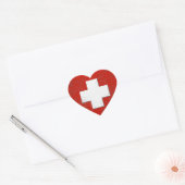 Sticker Cœur Swiss Flag (Enveloppe)