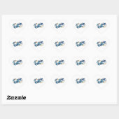 Sticker Cœur Symbol Infinity of Blue Morpho Butterflies (Feuille)